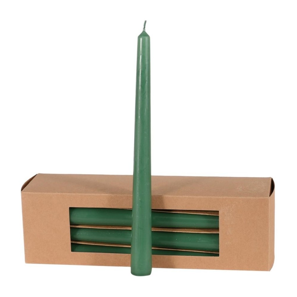 CANDELA CONICA H.250MM. D.21MM. VERDE